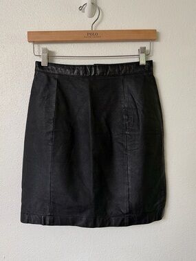 American Vintage | Wilsons Suede & Leather Black Mini Skirt